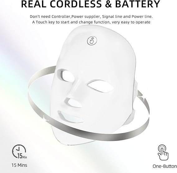 Blue Light Therapy Mask for Face Acne, Red LED Light Therapy Device