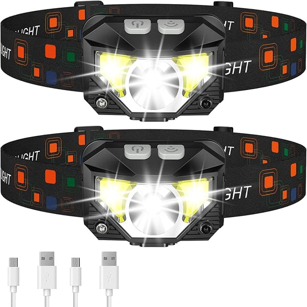 LHKNL Headlamp Flashlight, Lumen Ultra-Light Bright LED Rechargeable