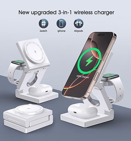 3 in 1 Wireless Charging Station for Apple Multple Devices