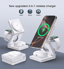 3 in 1 Wireless Charging Station for Apple Multple Devices