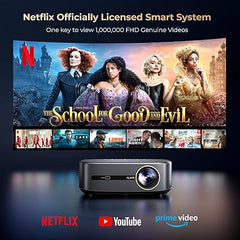 [1000 ANSI & Audio by DBX-TV] Alvar 4K Projector with WiFi 6 and Bluetooth, 30W Speakers