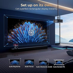 [1000 ANSI & Audio by DBX-TV] Alvar 4K Projector with WiFi 6 and Bluetooth, 30W Speakers