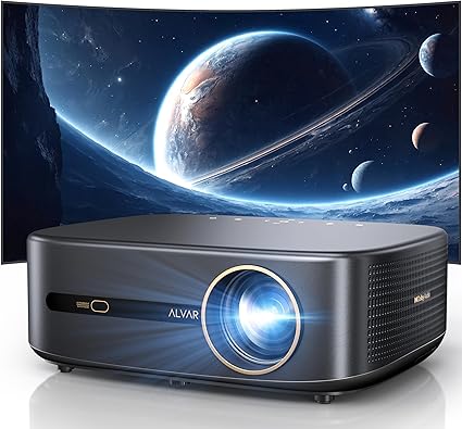 [1000 ANSI & Audio by DBX-TV] Alvar 4K Projector with WiFi 6 and Bluetooth, 30W Speakers